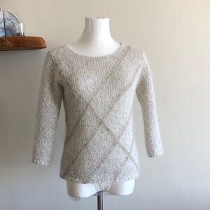 Sigrid Olsen Textured Cream Sweater